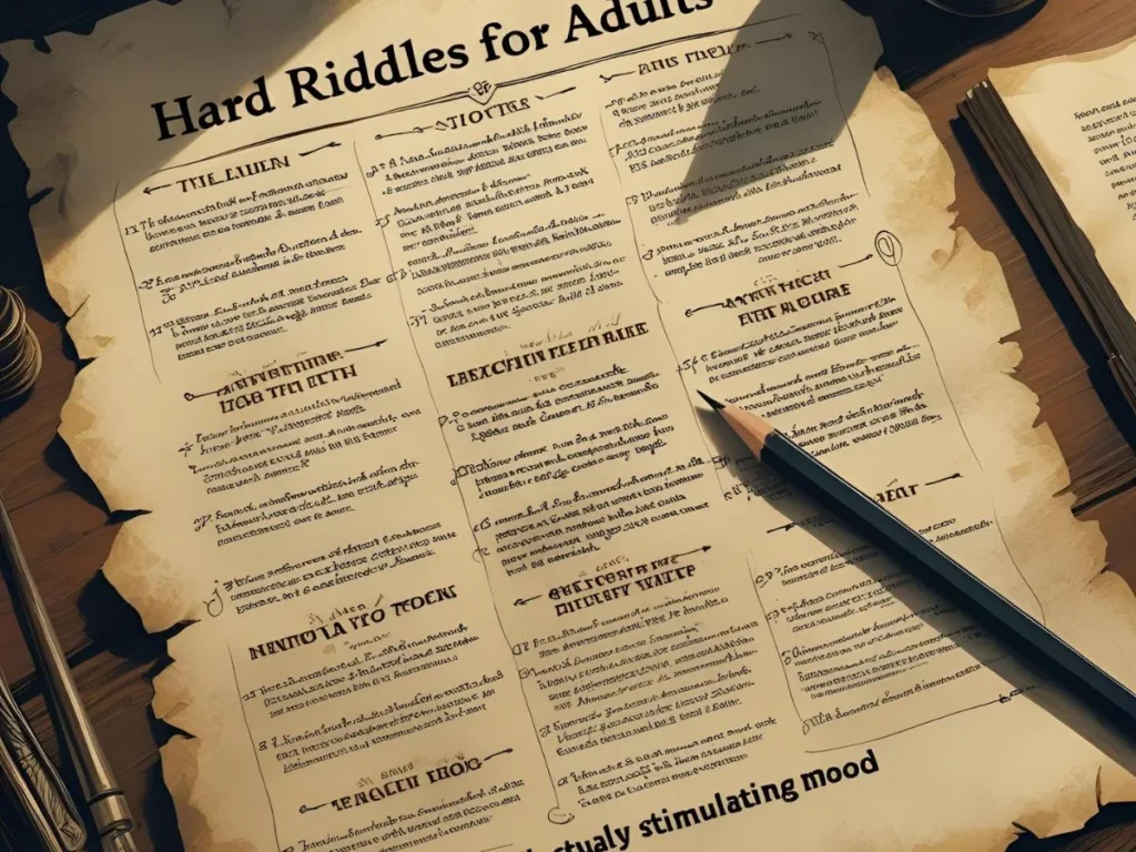 Hard Riddles for Adults with Answers
