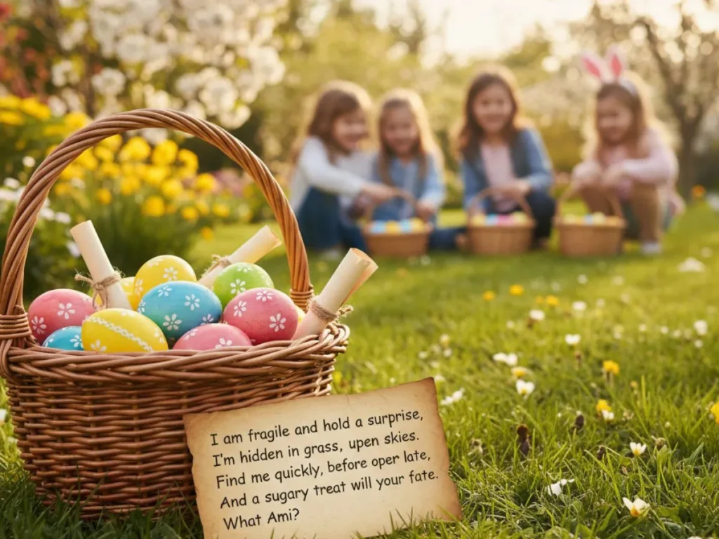 Basket Easter Egg Hunt Riddles