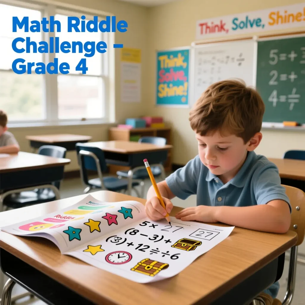 Mixed Operations Math Riddles for 4th Graders