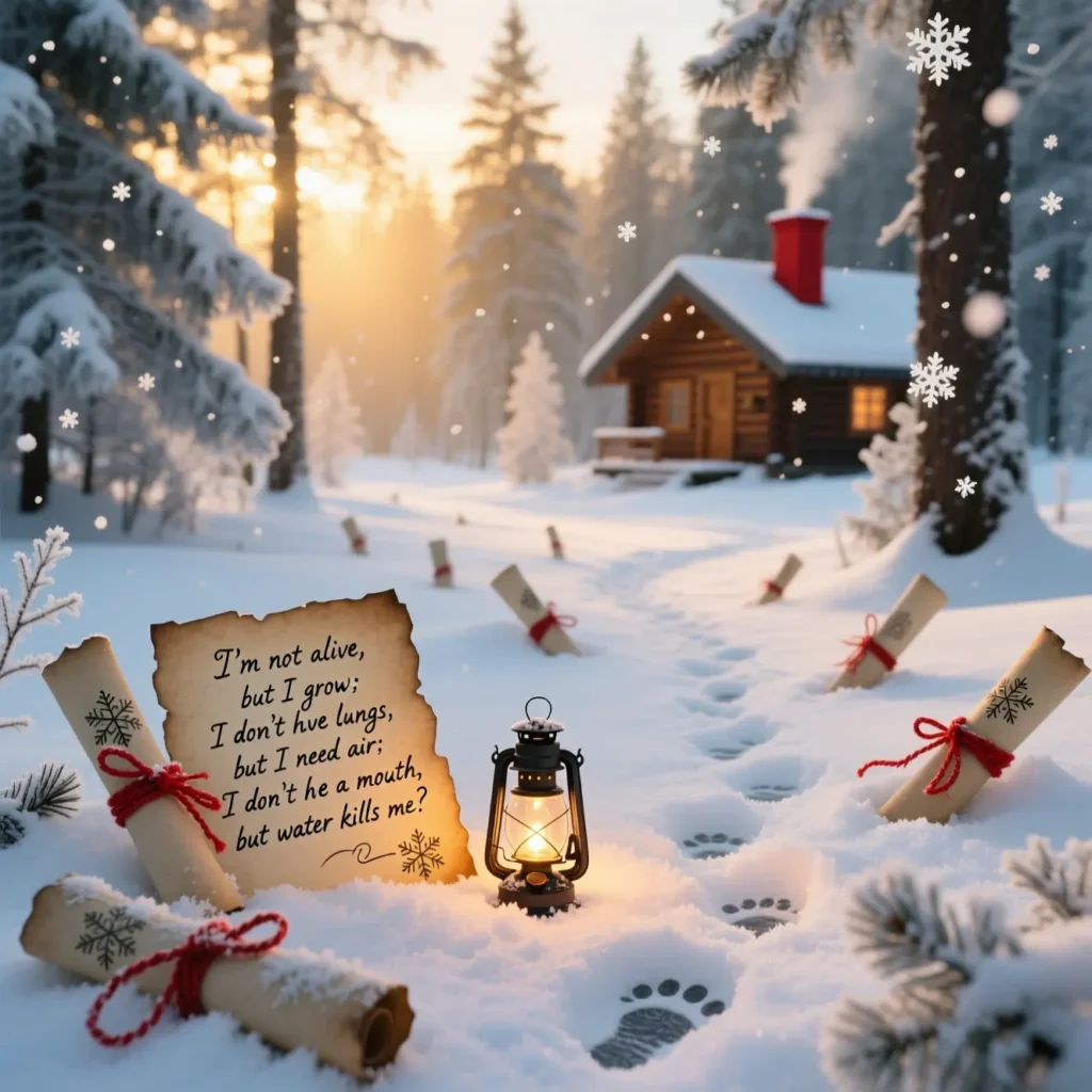 Snowy Clue Christmas Riddles for Scavenger Hunt