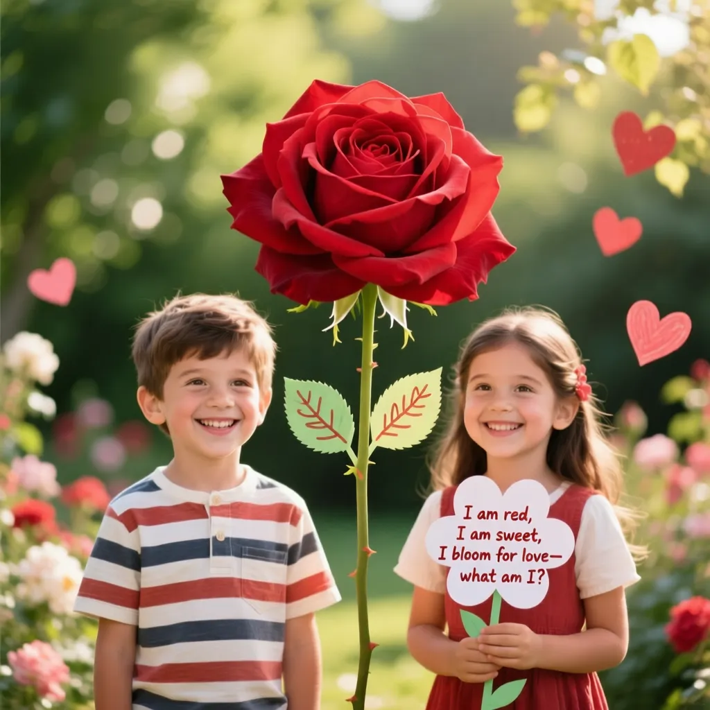 Flower Valentine's Day Riddles for Kids
