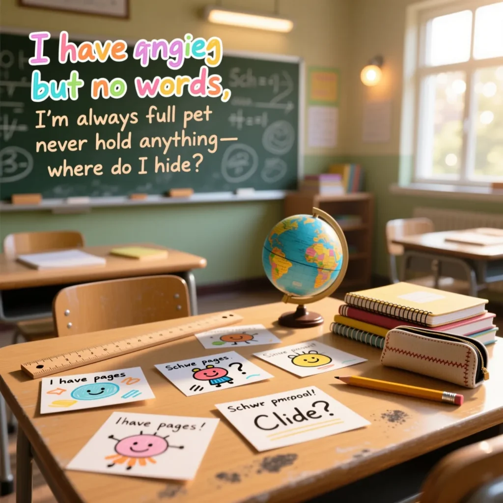 School Themed Scavenger Hunt Riddles