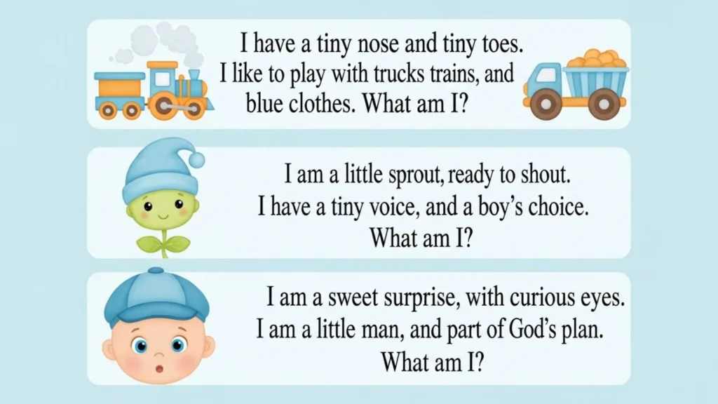 Cute Gender Reveal Riddles for Boy