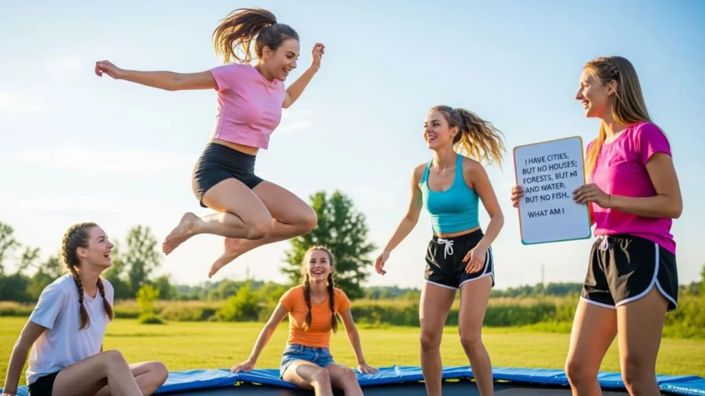 Outdoor Riddle for Trampoline Play