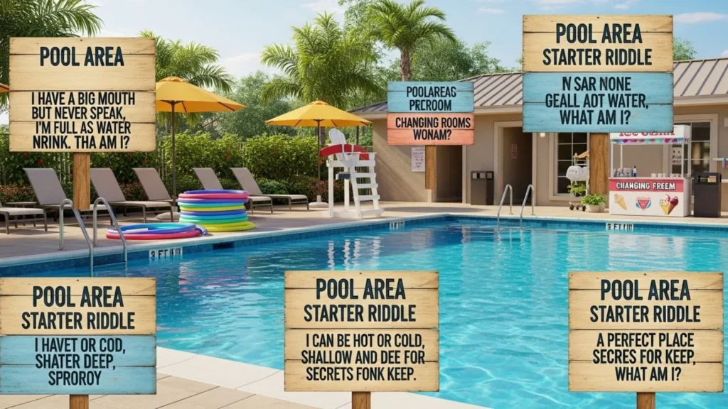 Pool Area Starter Riddles