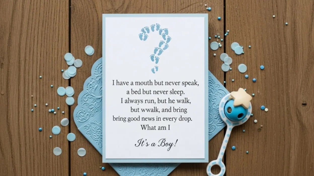 Gender Reveal Riddle for Boy