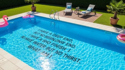 Swimming Pool Riddle for Scavenger Hunt